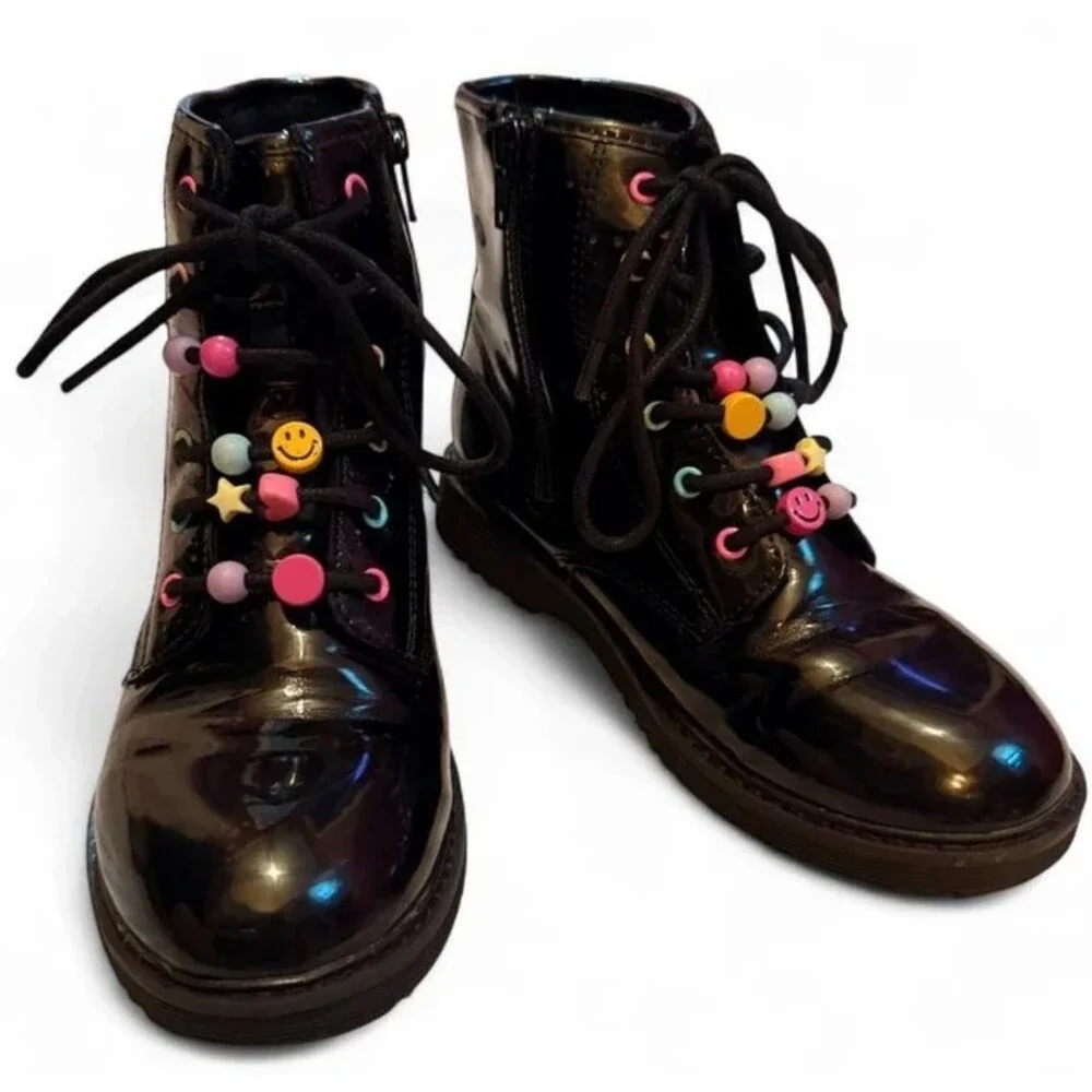 Rave core kids size 3 pleather boots